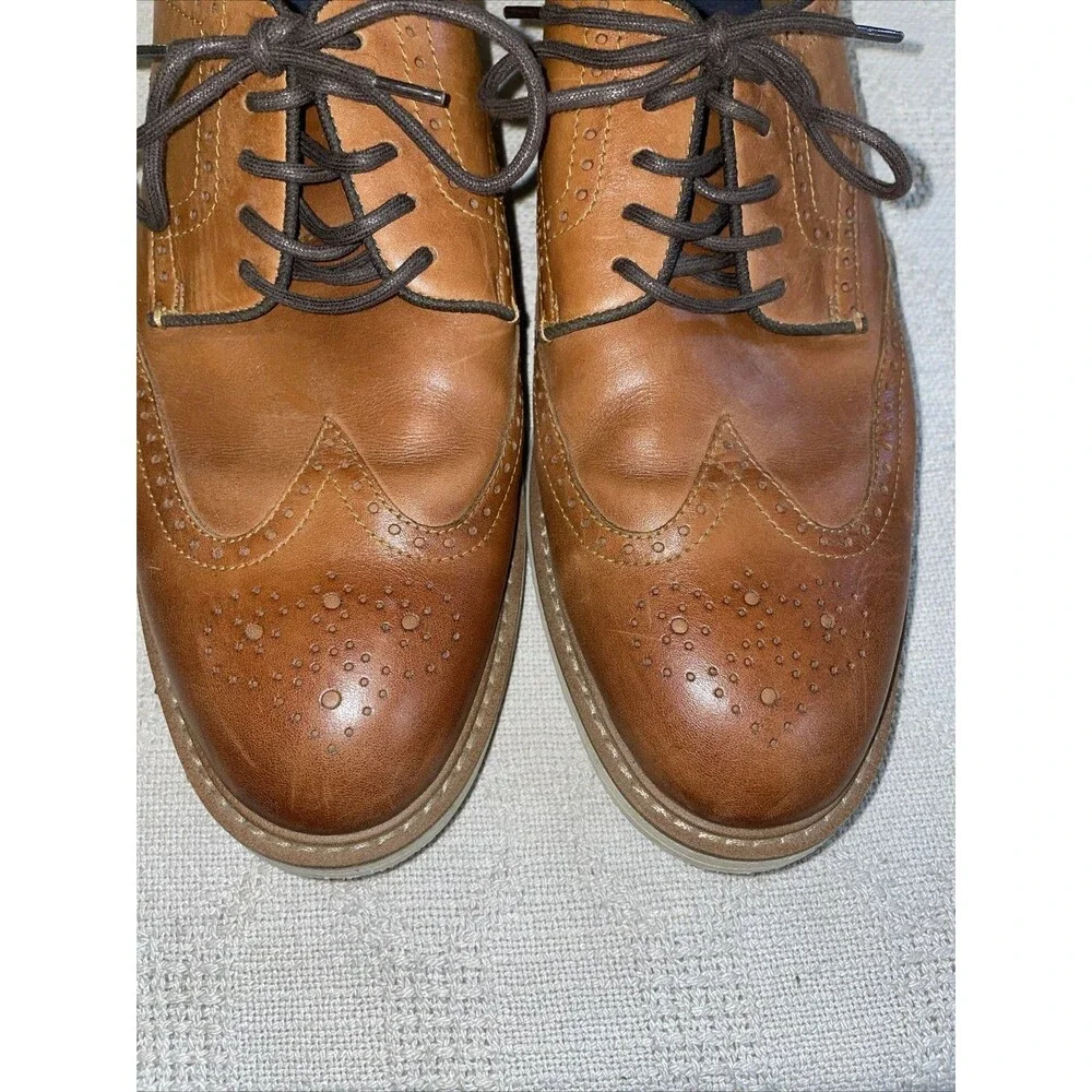 Cole Haan 360 Men’s Wingtip Comfort Shoes Sz 12 M Brown Leather Going Out Party
